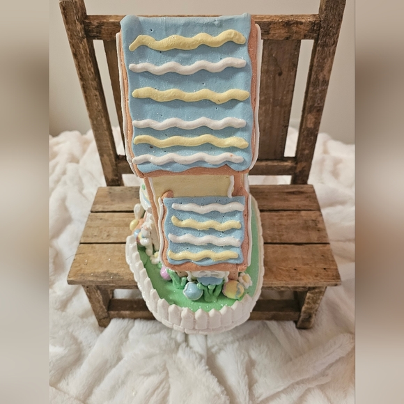 10.5" Illuminated Spring Cottage with Bunny by Valerie - Picture 5 of 7